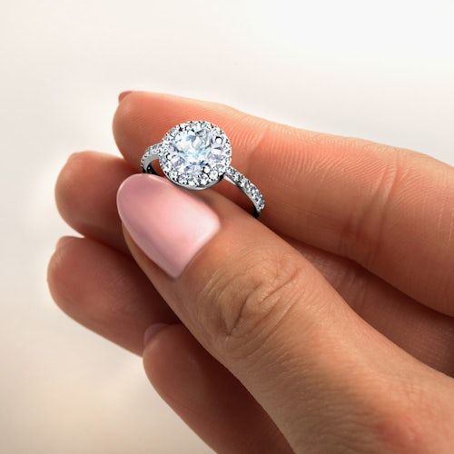 Pierścionek zaręczynowy This is Love: białe złoto, diament